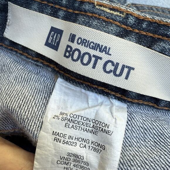 Gap Original Bootcut Jeans Sz 6L Long Womens Mid Rise Medium to Darkish Wash - Picture 4 of 6